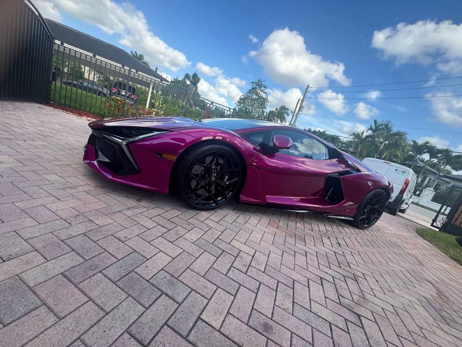 Lamborghini Revuelto low angle Miami detail