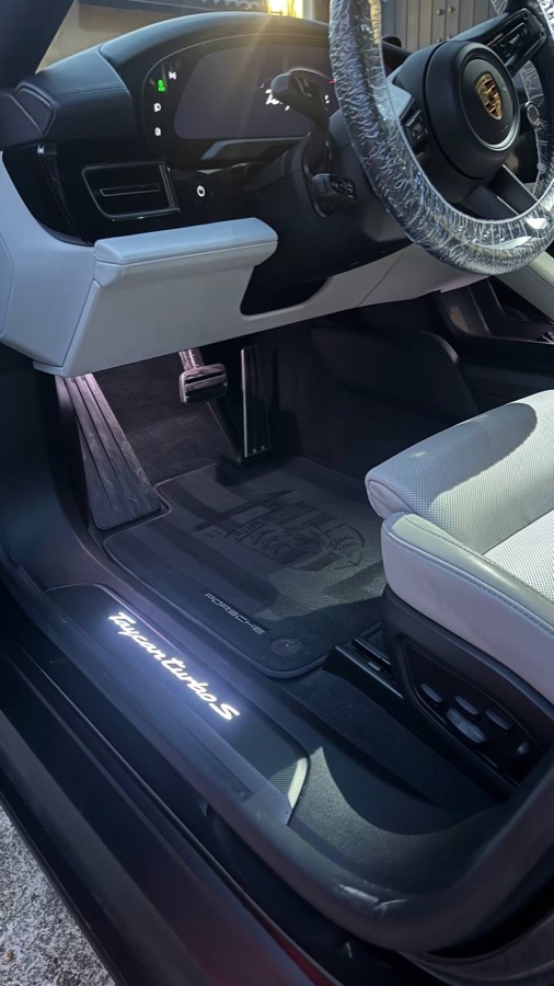 Porsche Taycan Turbo S interior detail Miami